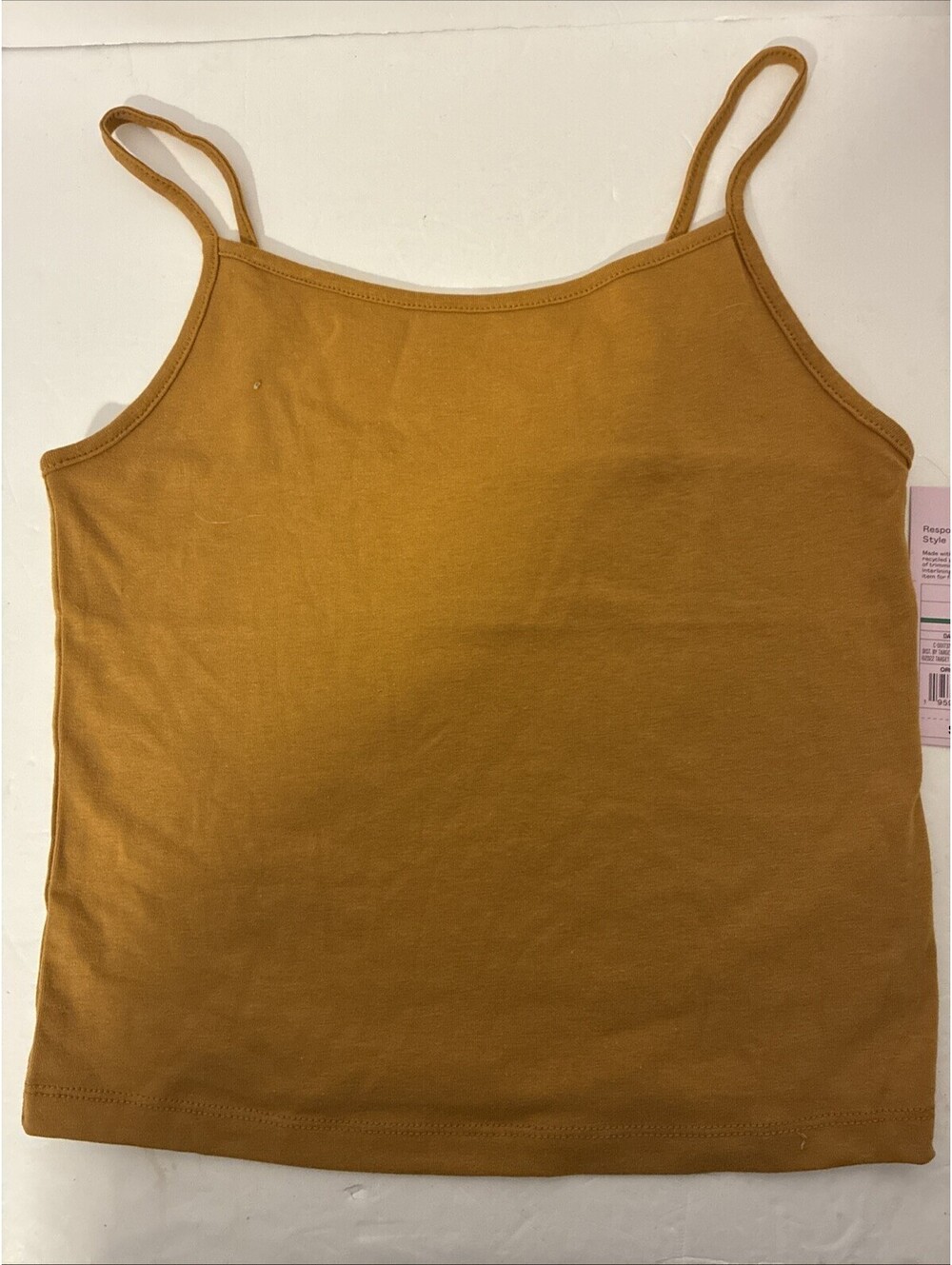 Cami Tank Top - Wild Fable - Dark Gold 90s Crop Spaghetti Strap  NWT Small